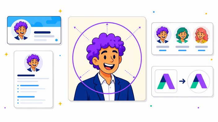 A round profile picture for every social network