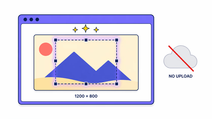 How cropping works without uploading anything