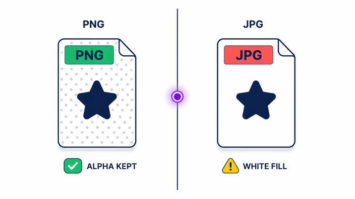 Choosing JPG turns transparent areas white