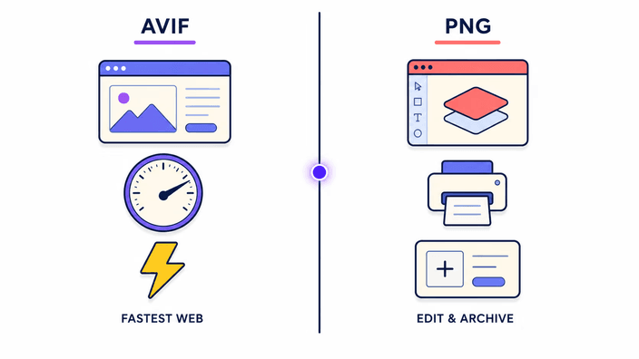 When to use AVIF vs PNG