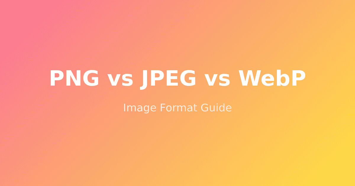 PNG vs JPEG vs WebP qual formato usar
