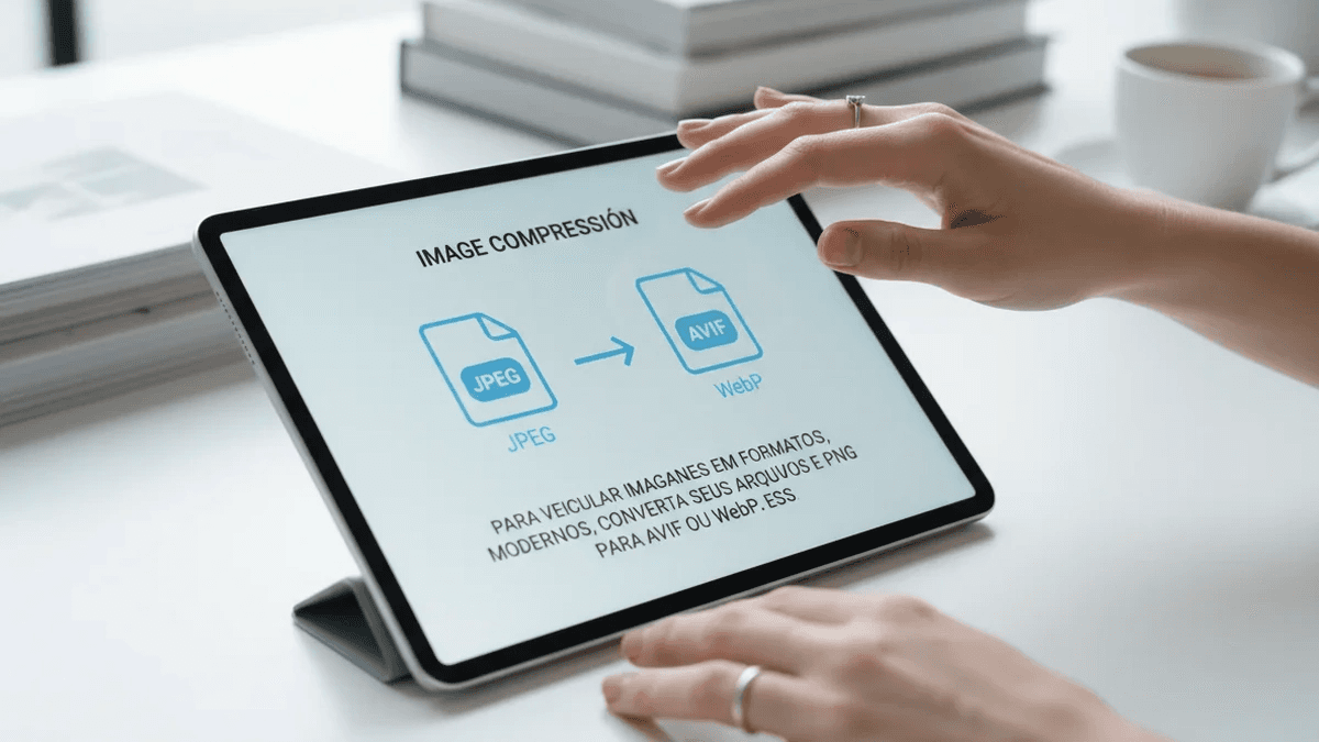 Mockup de compatibilidade com cartões de formatos modernos no navegador