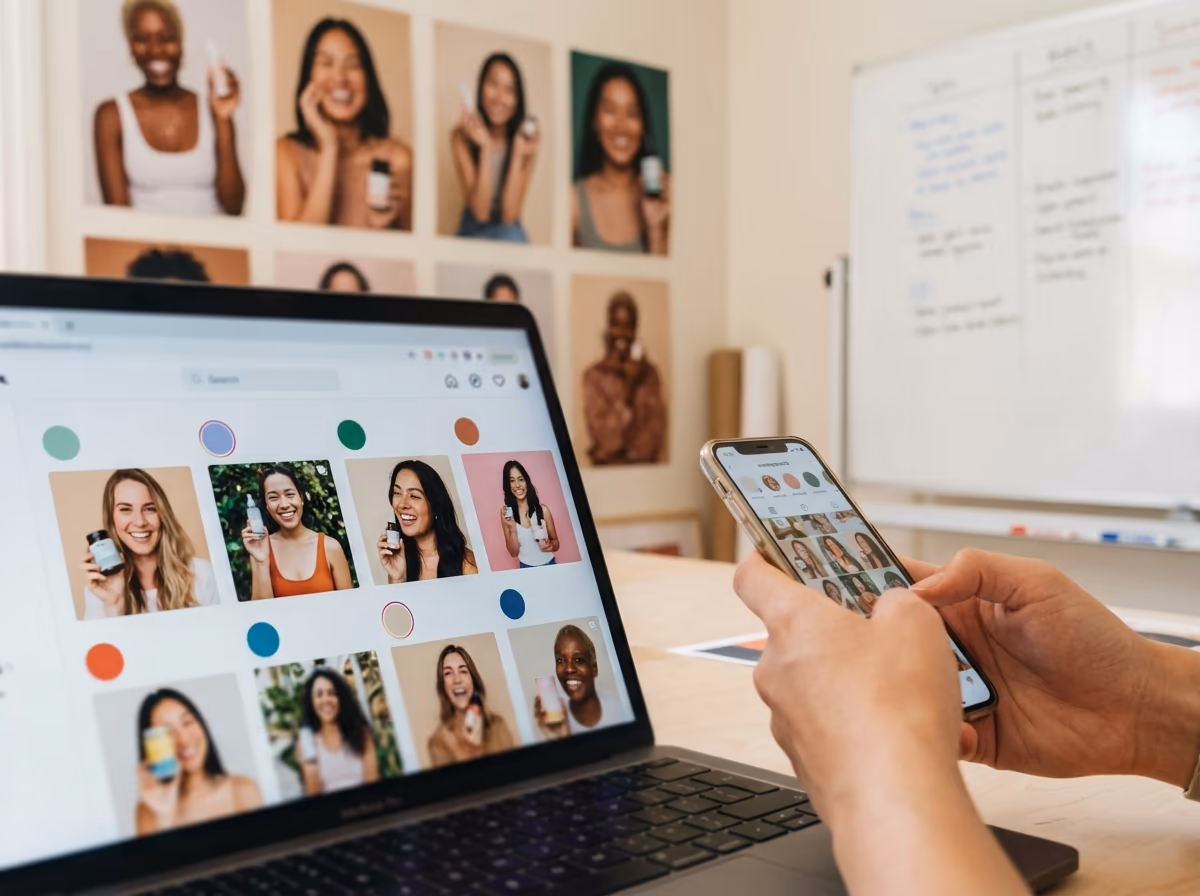 Illustration about Showcase Your Customers on Social Media