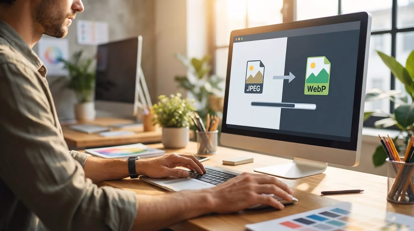 Illustration about convert images to WebP and AVIF for faster loading?