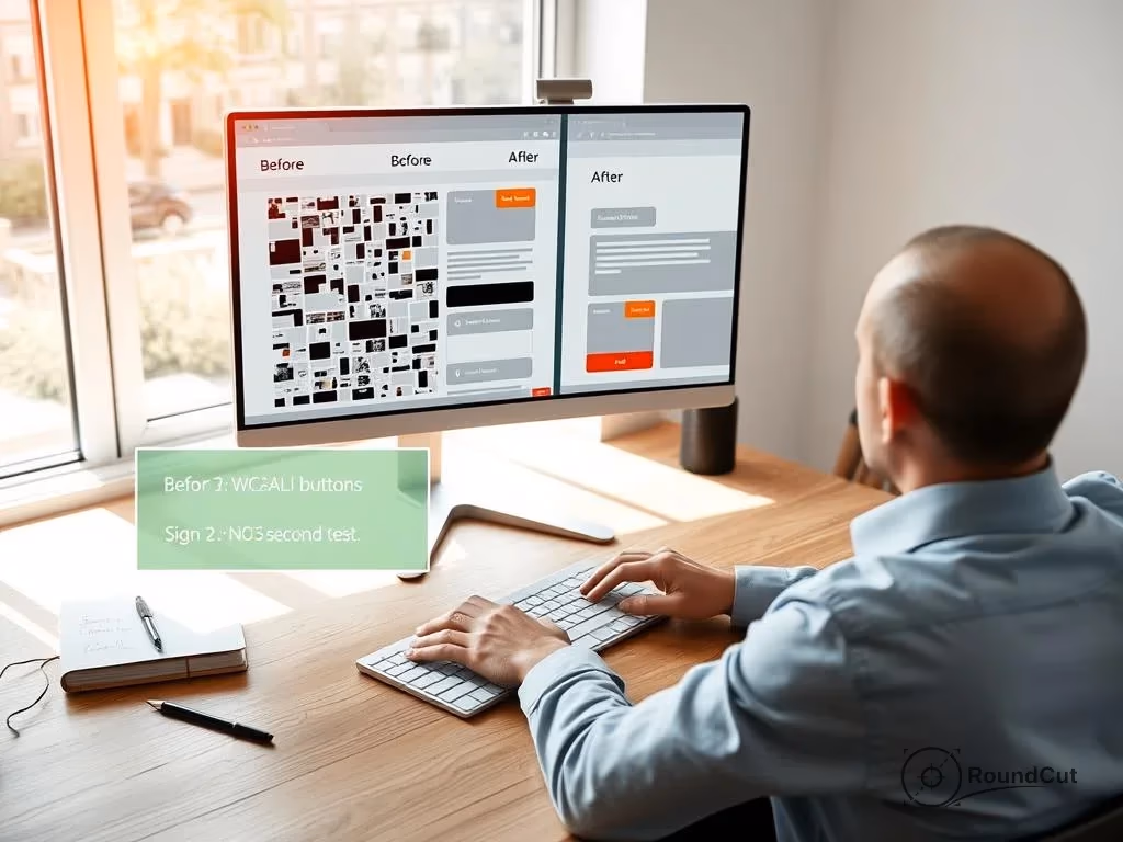 Step-by-step workflow demonstrating apply balance and contrast for better readability